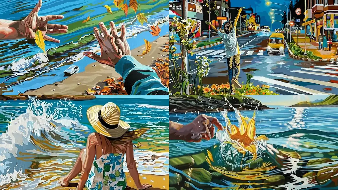 Vibrant and Dynamic Illustrations with Tropical Influence - Midjourney sref style