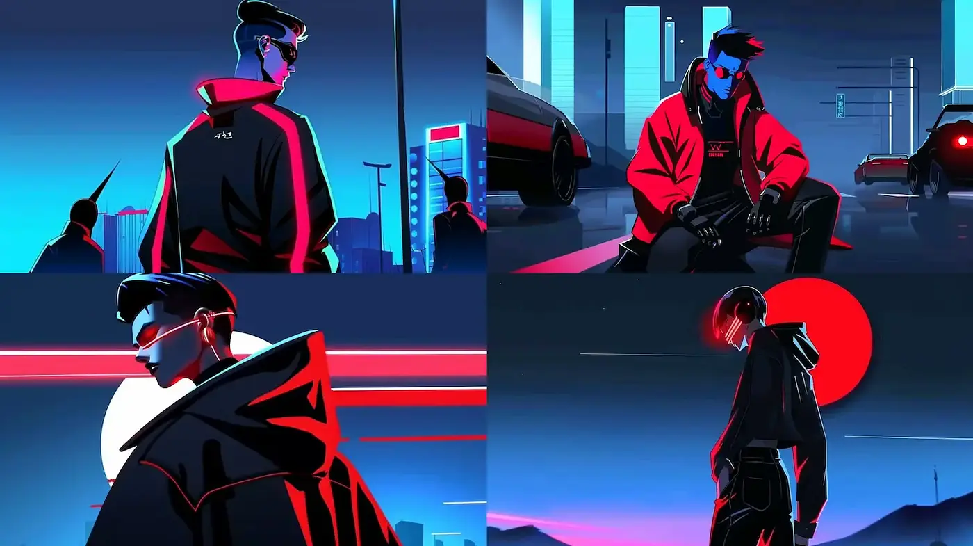 Futuristic urban aesthetics with a dynamic and modern flair - Midjourney sref style