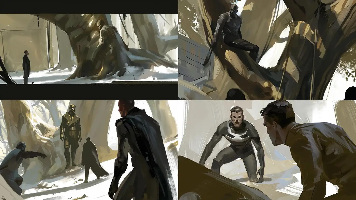 Dramatic Ethereal Cinematic Concept Art Ambiance - Midjourney sref style