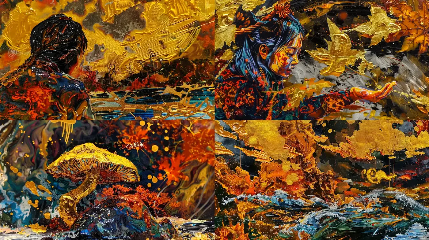 Vibrant and Ethereal Multidimensional Artistic Expression - Midjourney sref style