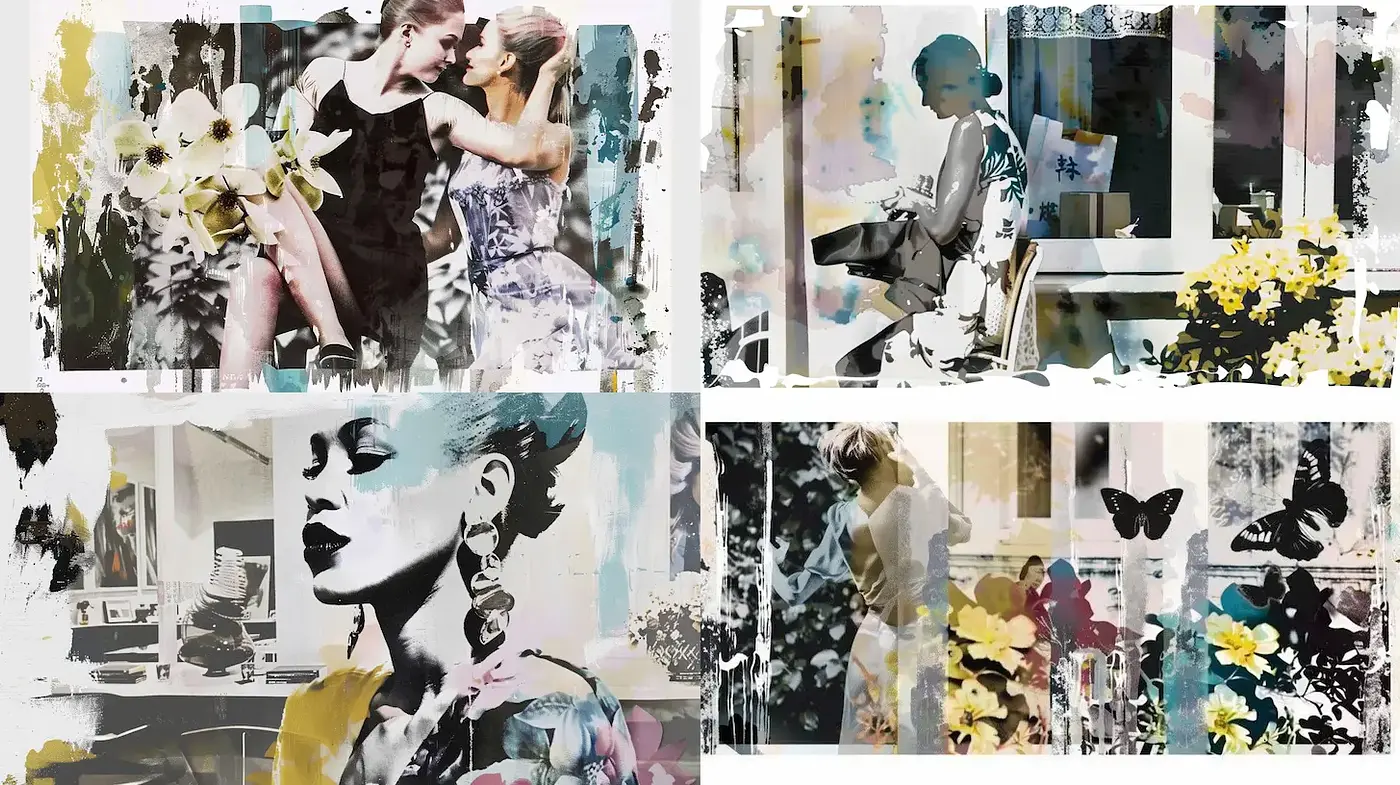 Contemporary Artistic Expression with a Vintage Flair - Midjourney sref style