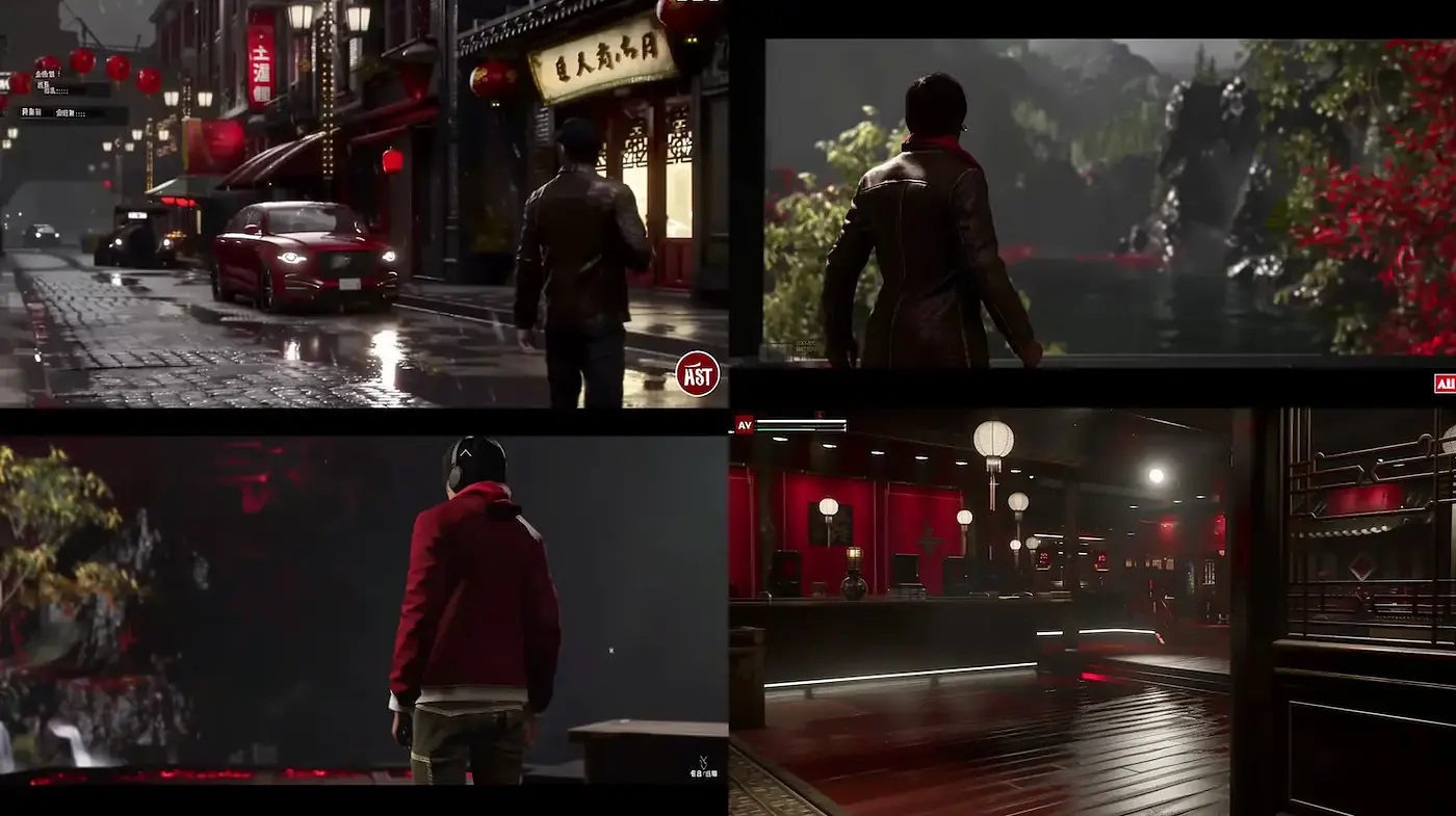 Mysterious Urban Nightscapes with Rich Cultural Elements - Midjourney sref style