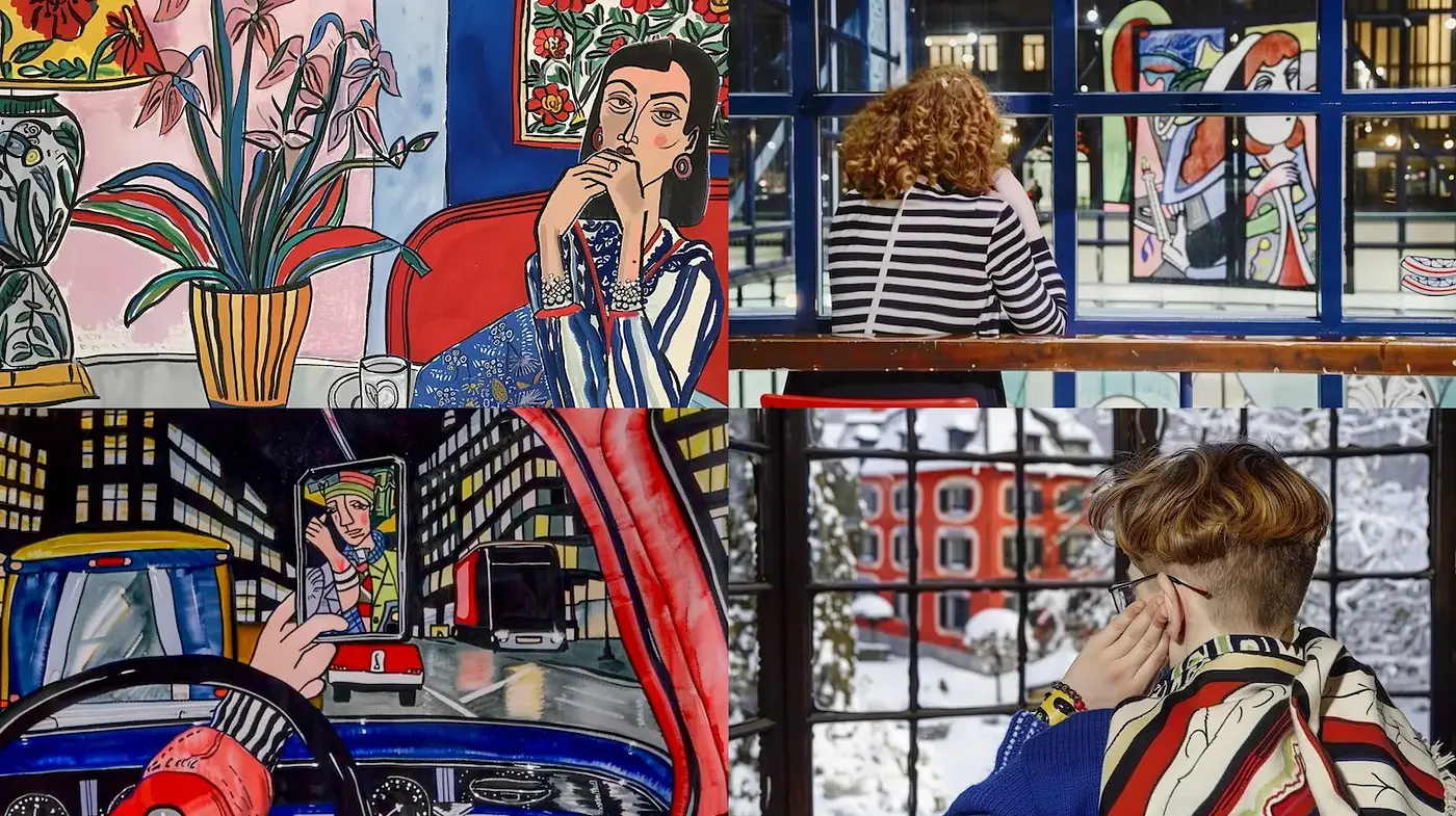 Unique and Expressive Visual Language with Contemporary Artistic Influence - Midjourney sref style