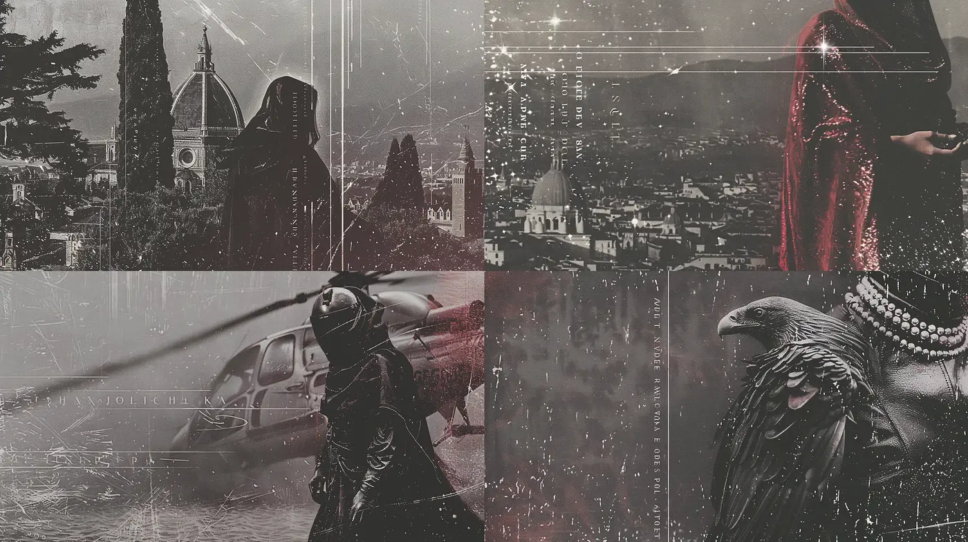 Gothic Noir Fusion with a Surrealist Undertone - Midjourney sref style