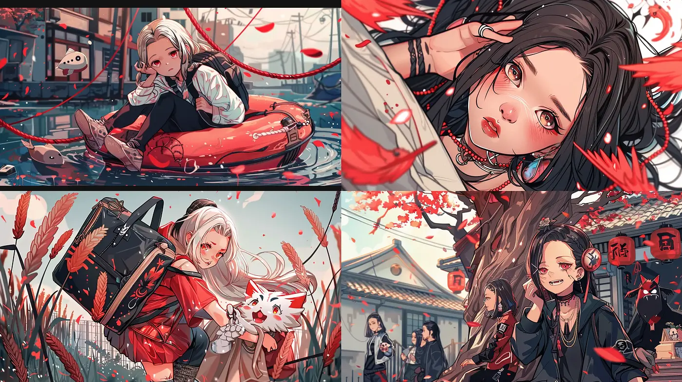 Dynamic Anime-Inspired Vivid Storyboard Illustrations - Midjourney sref style
