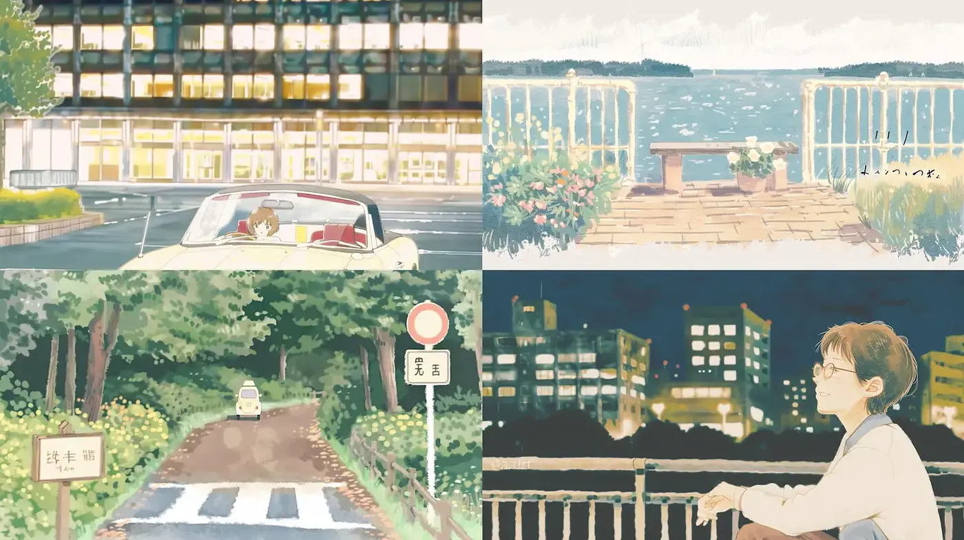 Charming and Serene Illustrations with a Subtle Nostalgia - Midjourney sref style