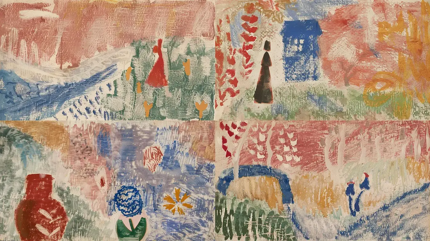 Whimsical and Expressionistic Nature Scenes with a Playful Composition - Midjourney sref style
