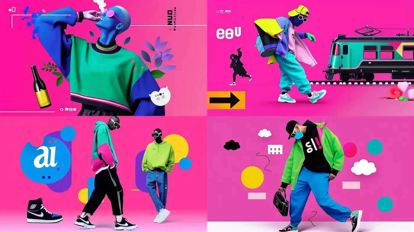 Bold and Playful Urban Pop Art Aesthetic with a Neon Touch - Midjourney sref style