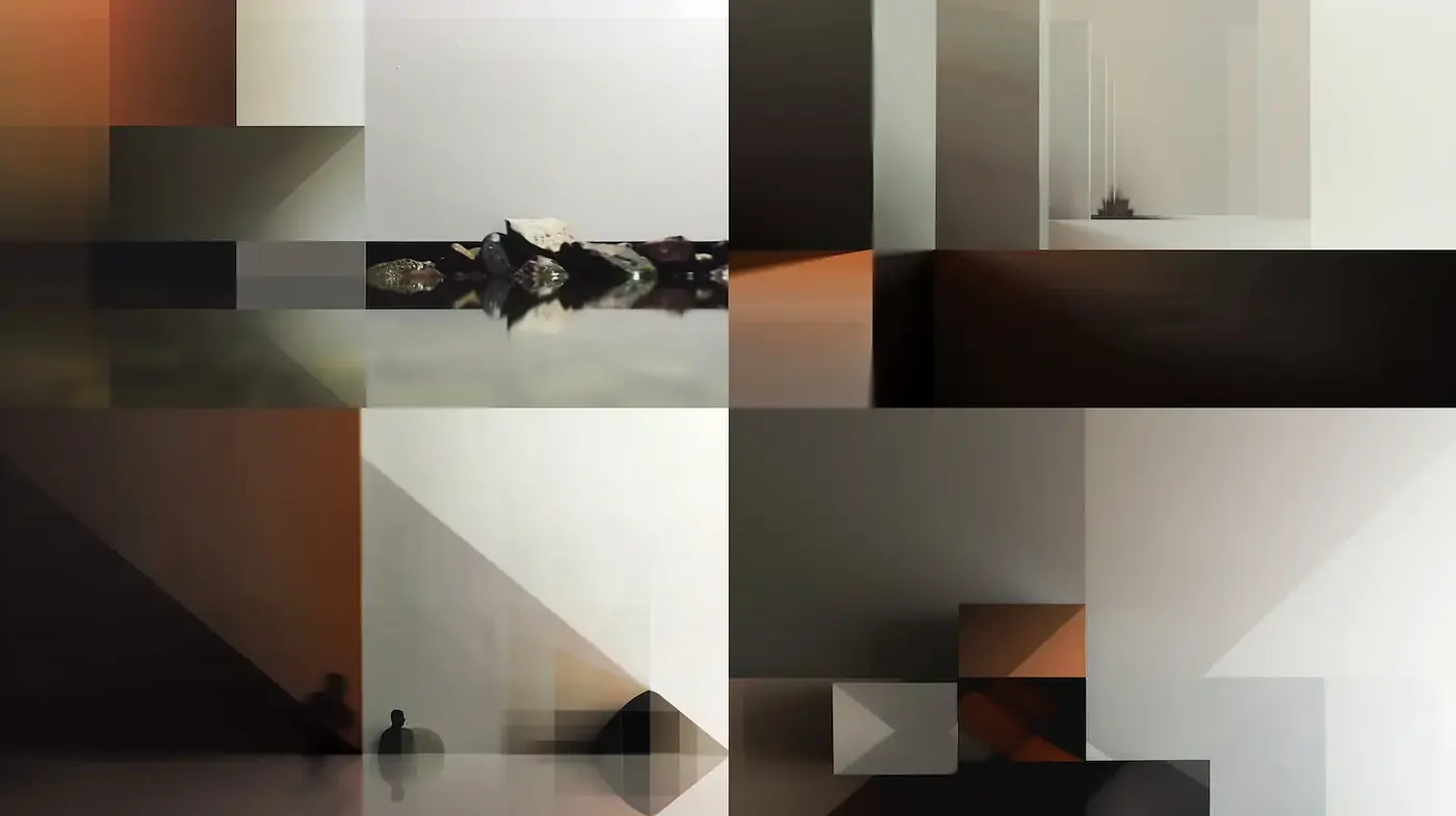 Abstract Geometric Composition with Minimalist Aesthetic - Midjourney sref style