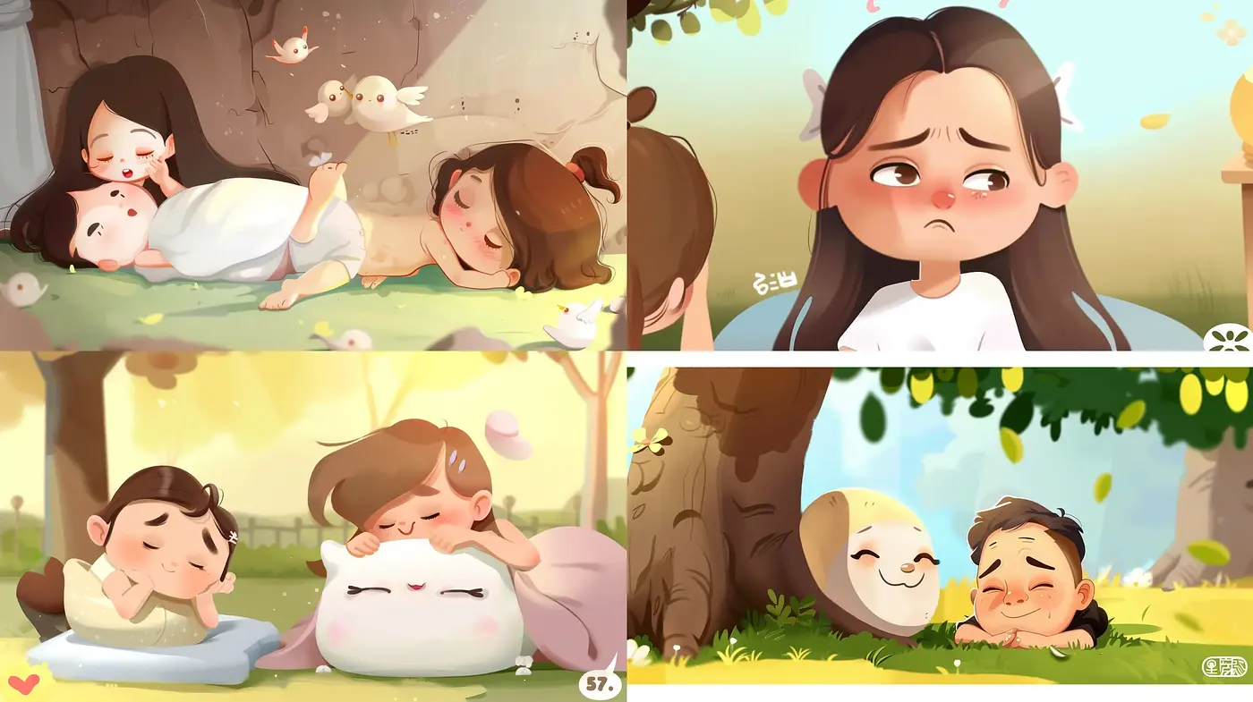 Consistent Warm-Toned Whimsical Illustration Aesthetic - Midjourney sref style