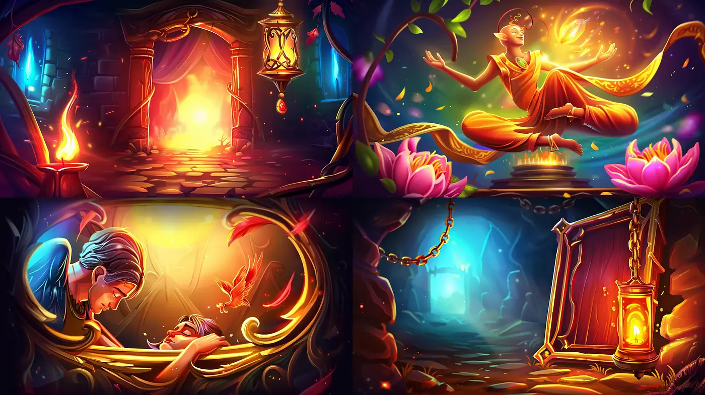 Enchanted Luminance: A Mystical Journey Through Illuminated Imagery - Midjourney sref style