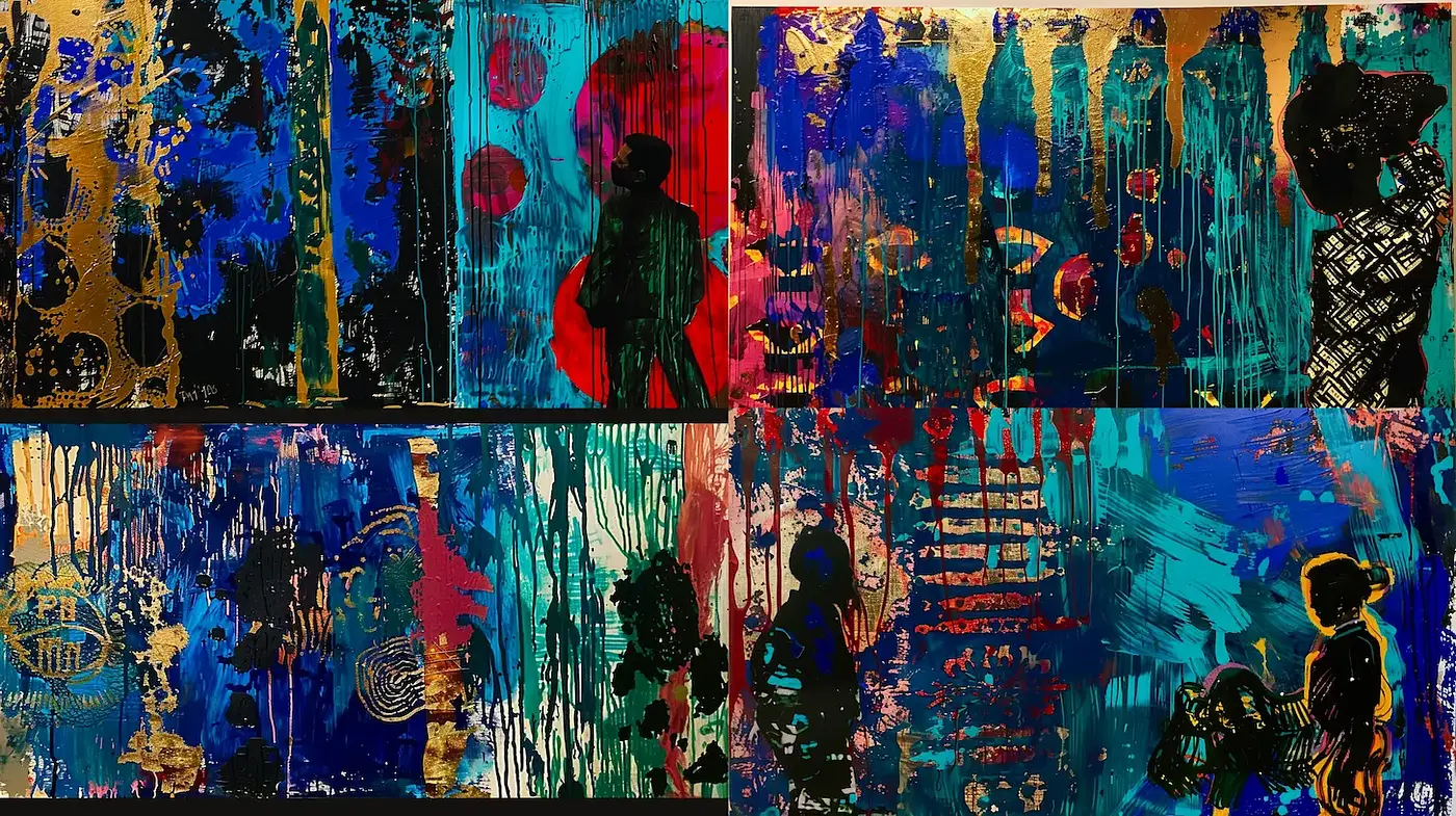 Dynamic Fusion of Abstract Expressionism and Contemporary Colors - Midjourney sref style