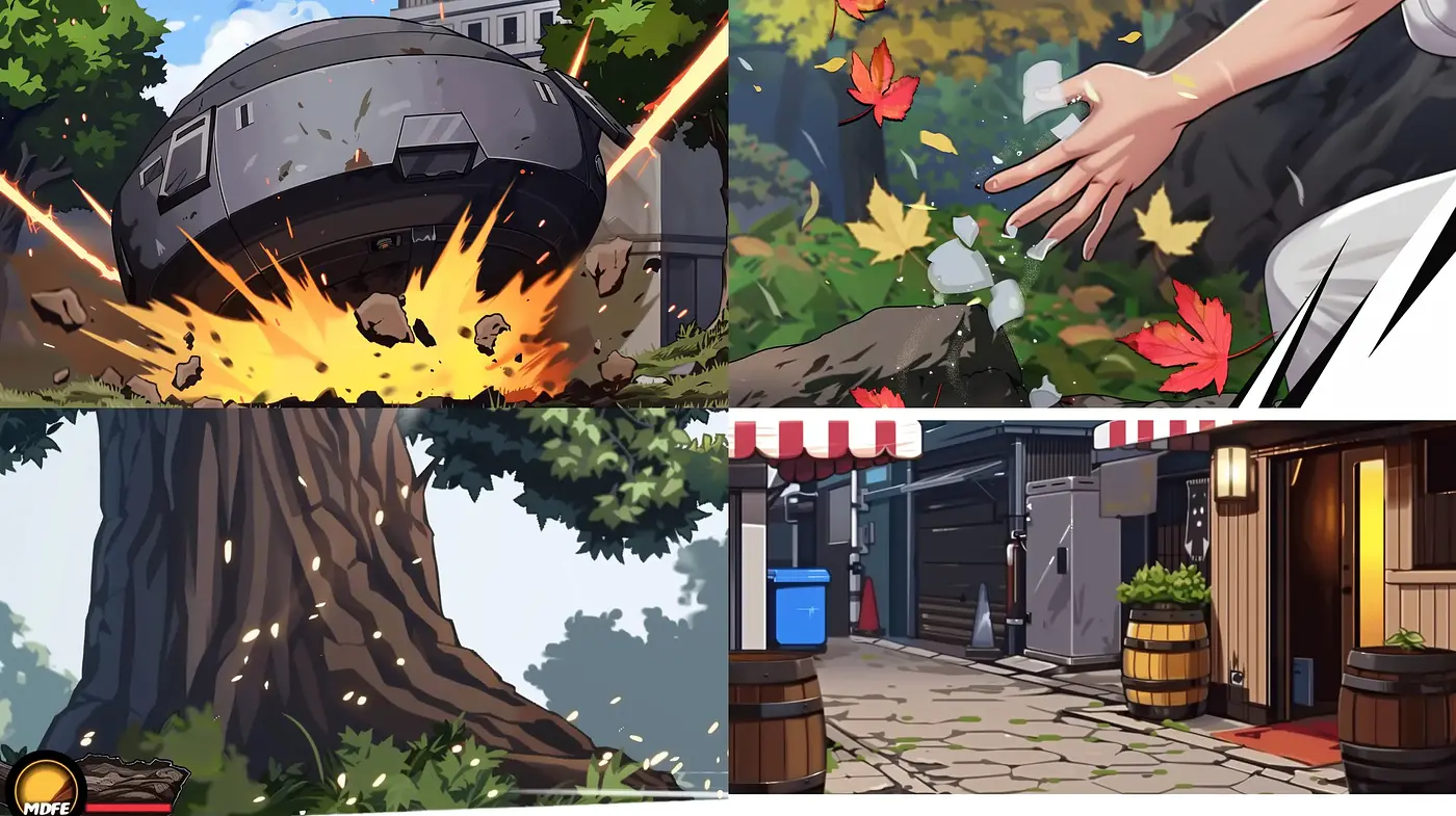 Dynamic Anime-Inspired Vivid Storytelling Visuals - Midjourney sref style