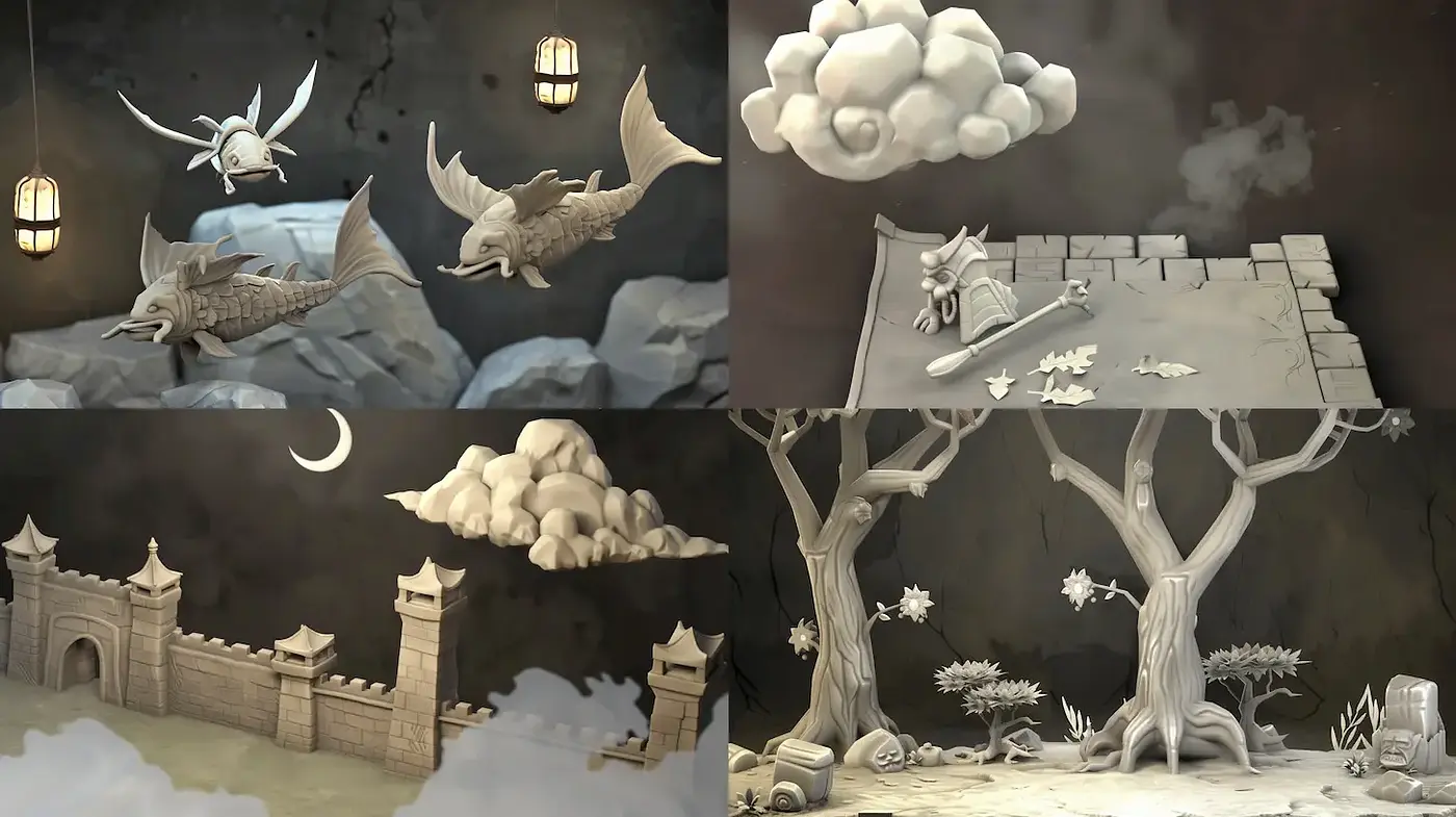 Dreamy Fantasy Illustrations with a Whimsical Touch - Midjourney sref style