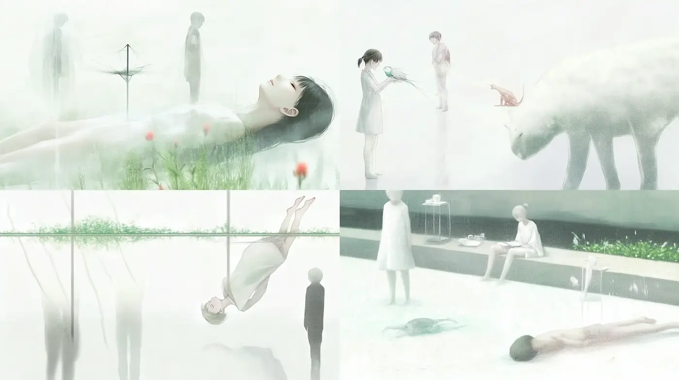 Ethereal Dreamscapes with Surrealist Undertones - Midjourney sref style