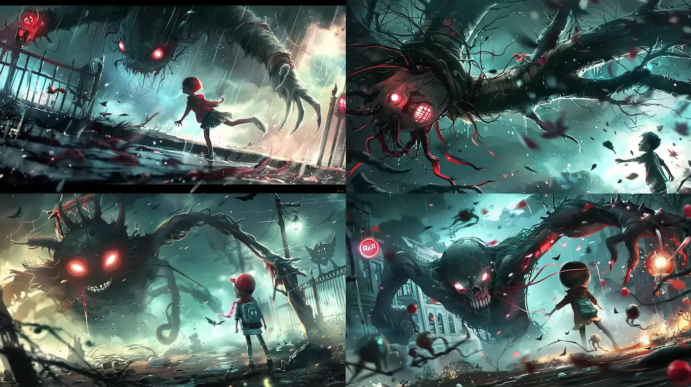 Dark Fantasy with a Haunting Atmosphere and Distorted Reality - Midjourney sref style