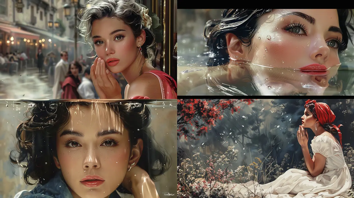Stylized Photorealism with a Romanticized Lens - Midjourney sref style