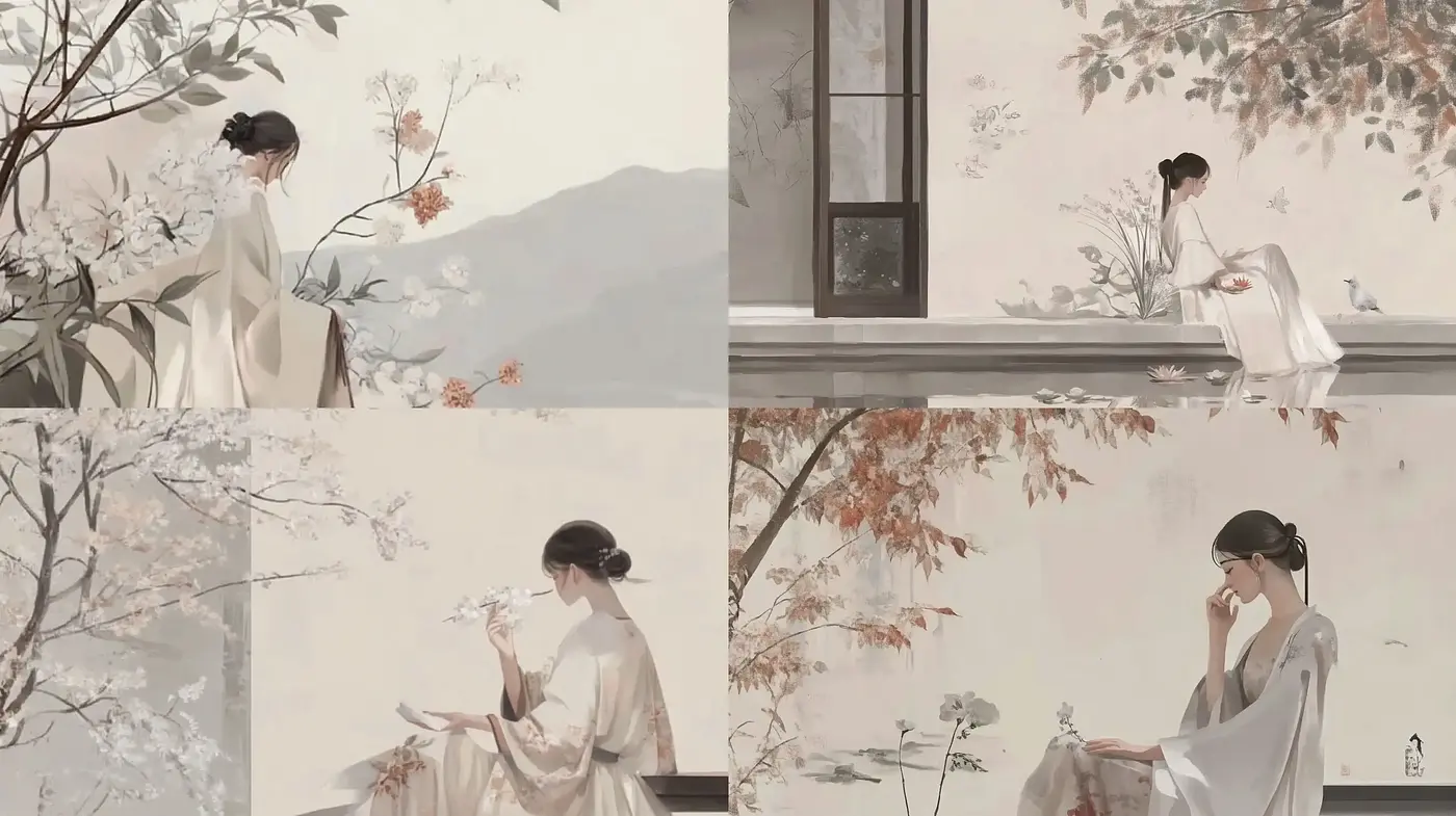 Ethereal Serenity: An Exploration of Subdued Elegance in Neutral Tones - Midjourney sref style