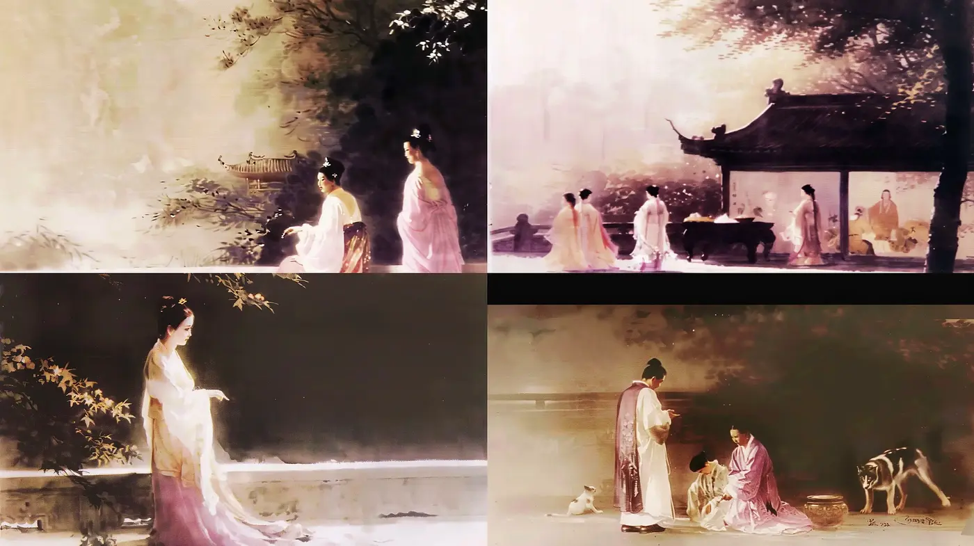 Ethereal Serenity of East Asian Watercolor Visions - Midjourney sref style