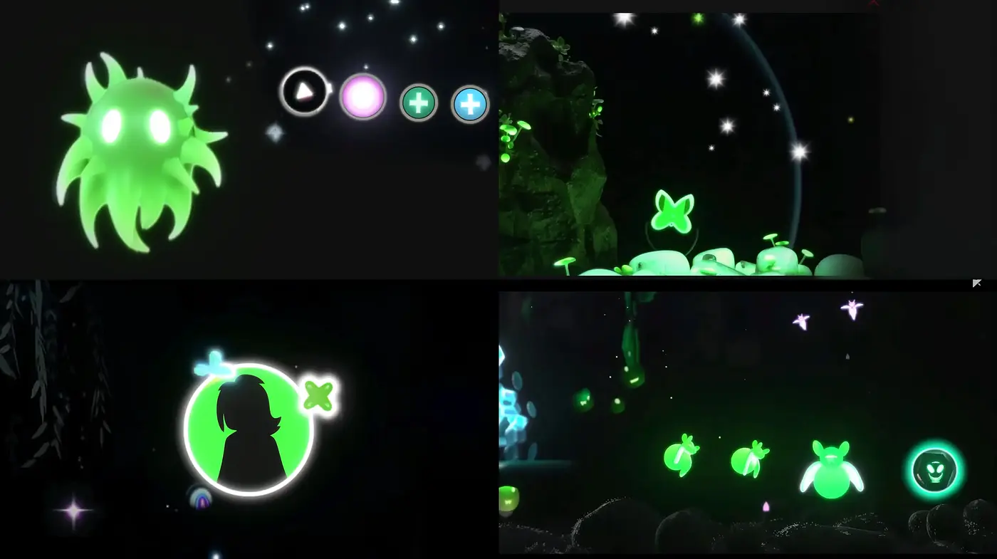 Luminous Neon Dreamscape in Ethereal Green - Midjourney sref style