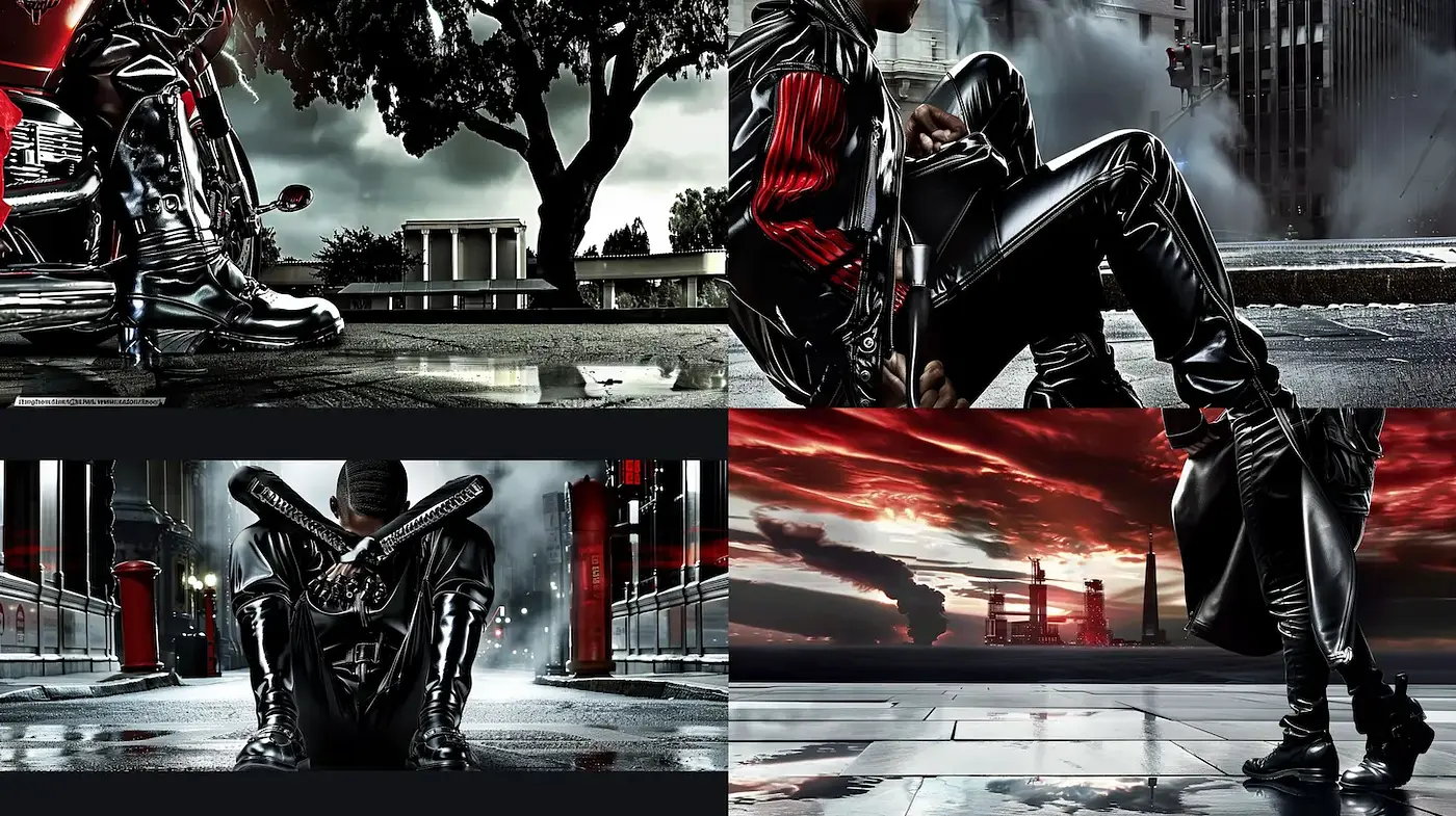 Dynamic and Intense Urban Cyberpunk Aesthetic - Midjourney sref style