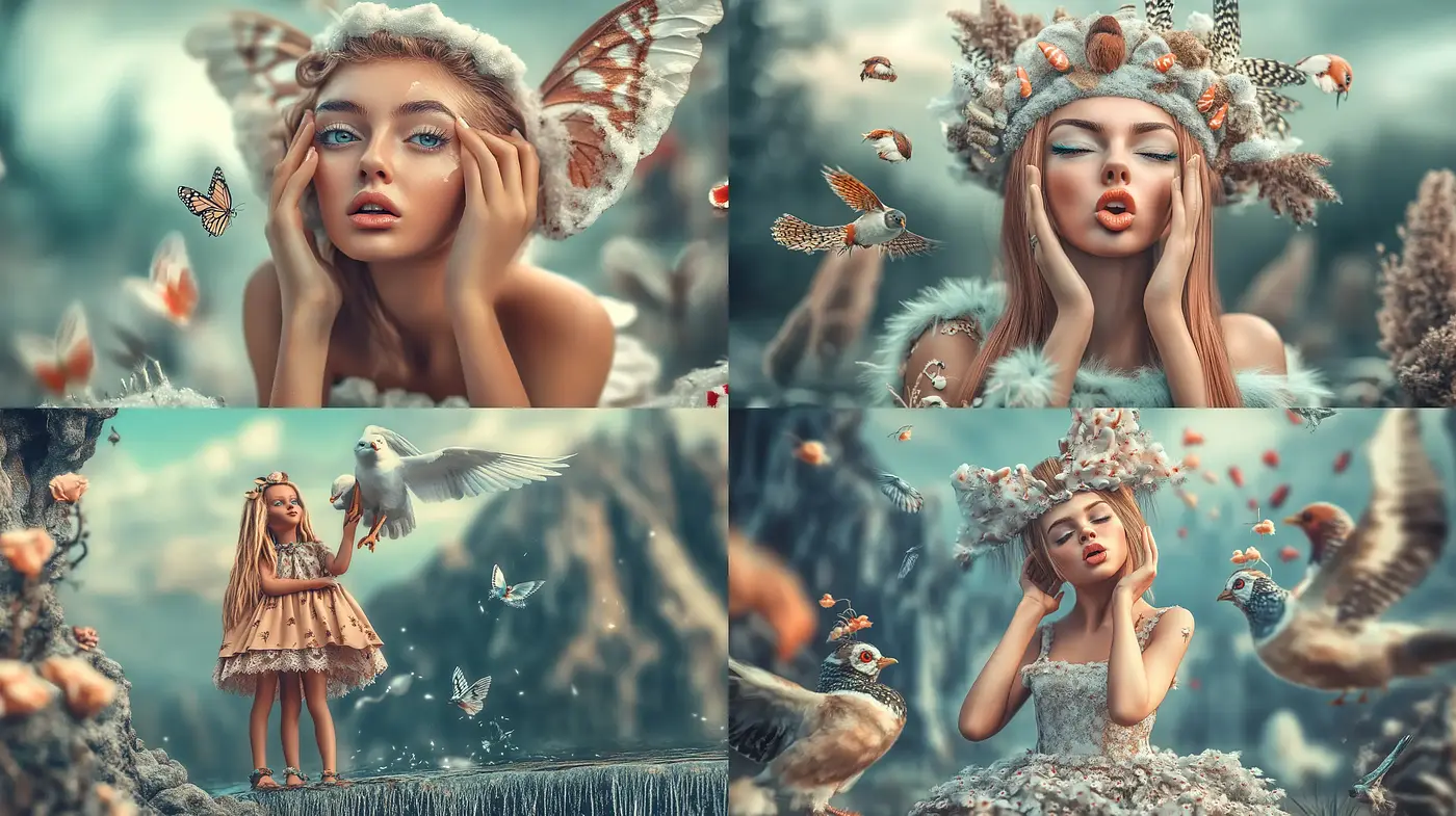Enchanted Surrealism with Ethereal Overtones - Midjourney sref style