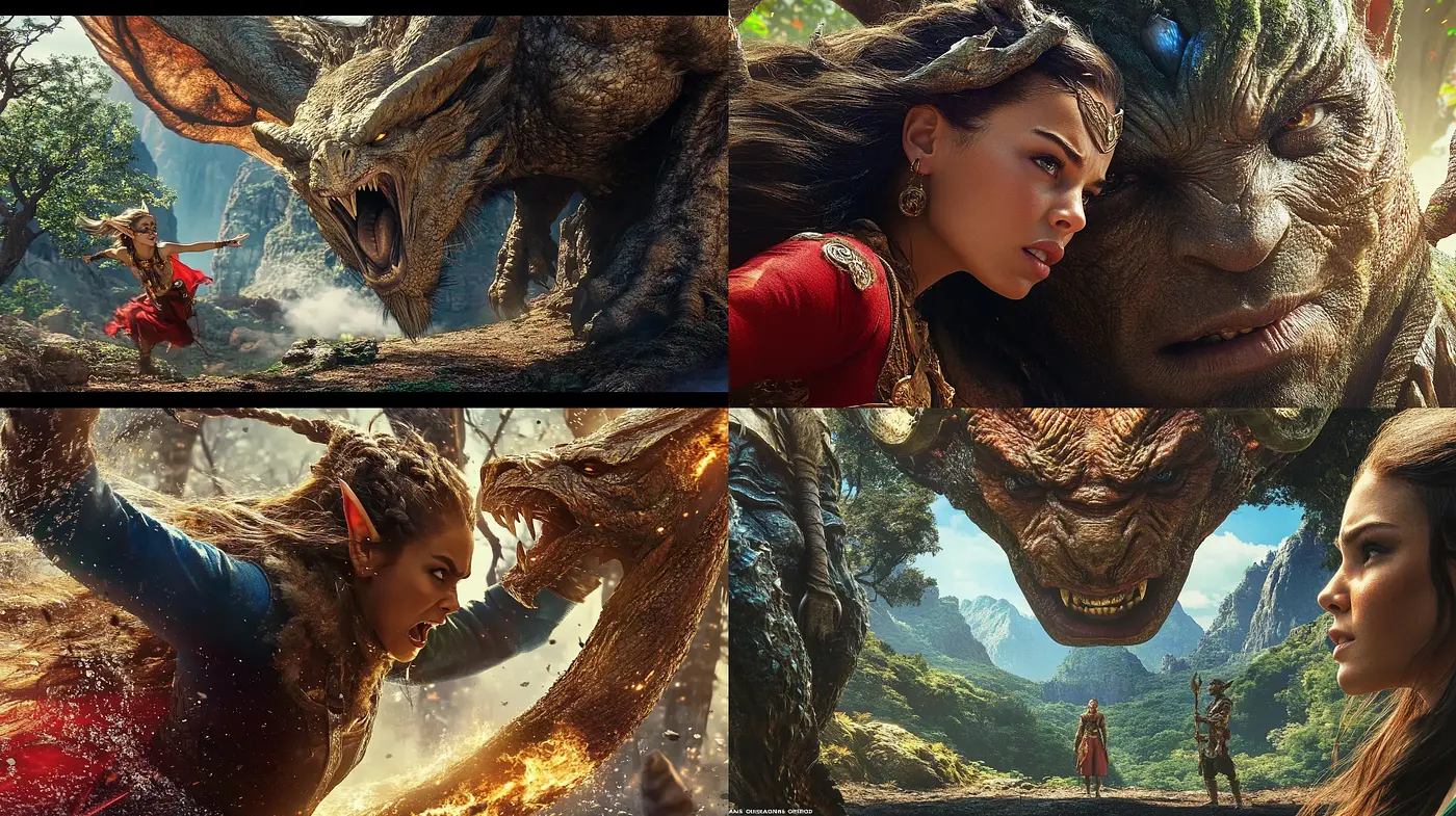 Dynamic Cinematic Fantasy Art with Rich Textural Detail - Midjourney sref style