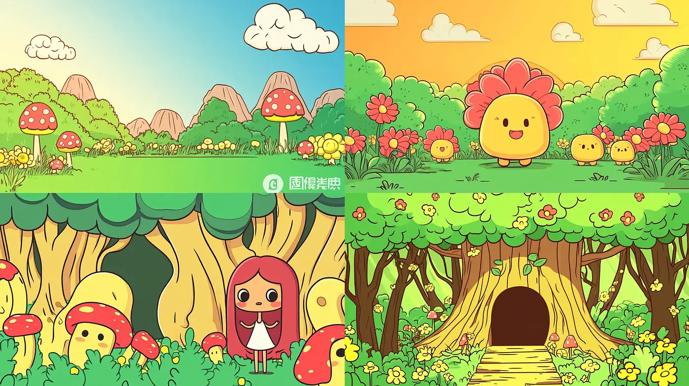 Enchanted Whimsy: A Homage to Japanese Kawaii Art - Midjourney sref style
