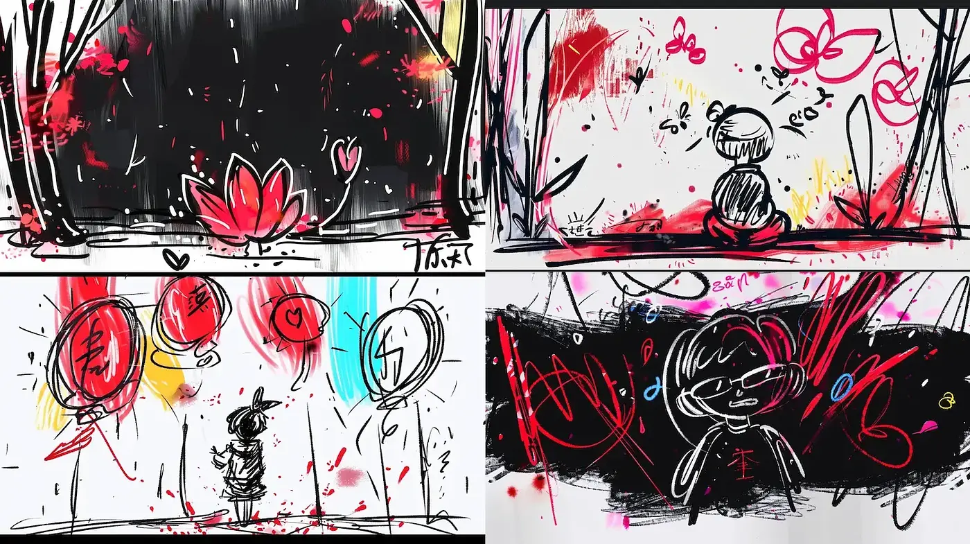 Vibrant and Expressive Illustrative Style with a Playful Mood - Midjourney sref style
