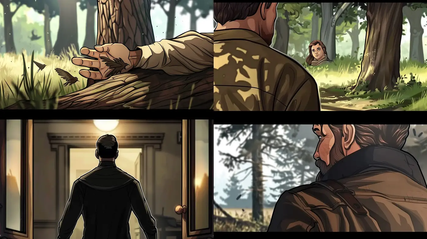Cinematic Illustration with Graphic Novel Flair - Midjourney sref style
