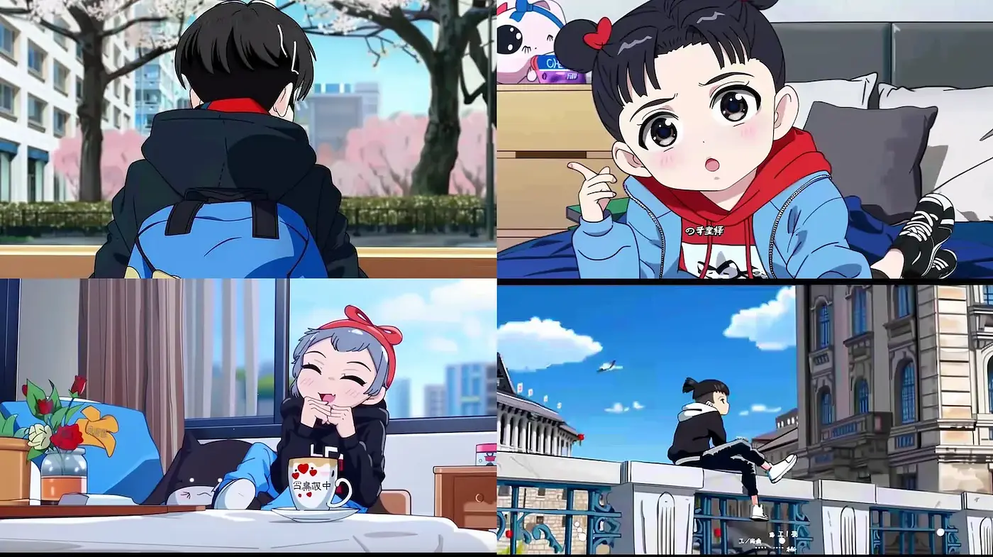 Contemporary Anime-Inspired Lifestyle with a Playful Vibe - Midjourney sref style