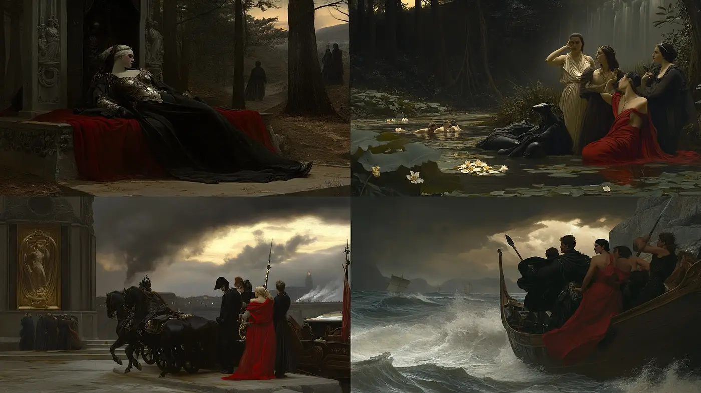 Ethereal Twilight: An Homage to Romantic Period Tableaux - Midjourney sref style
