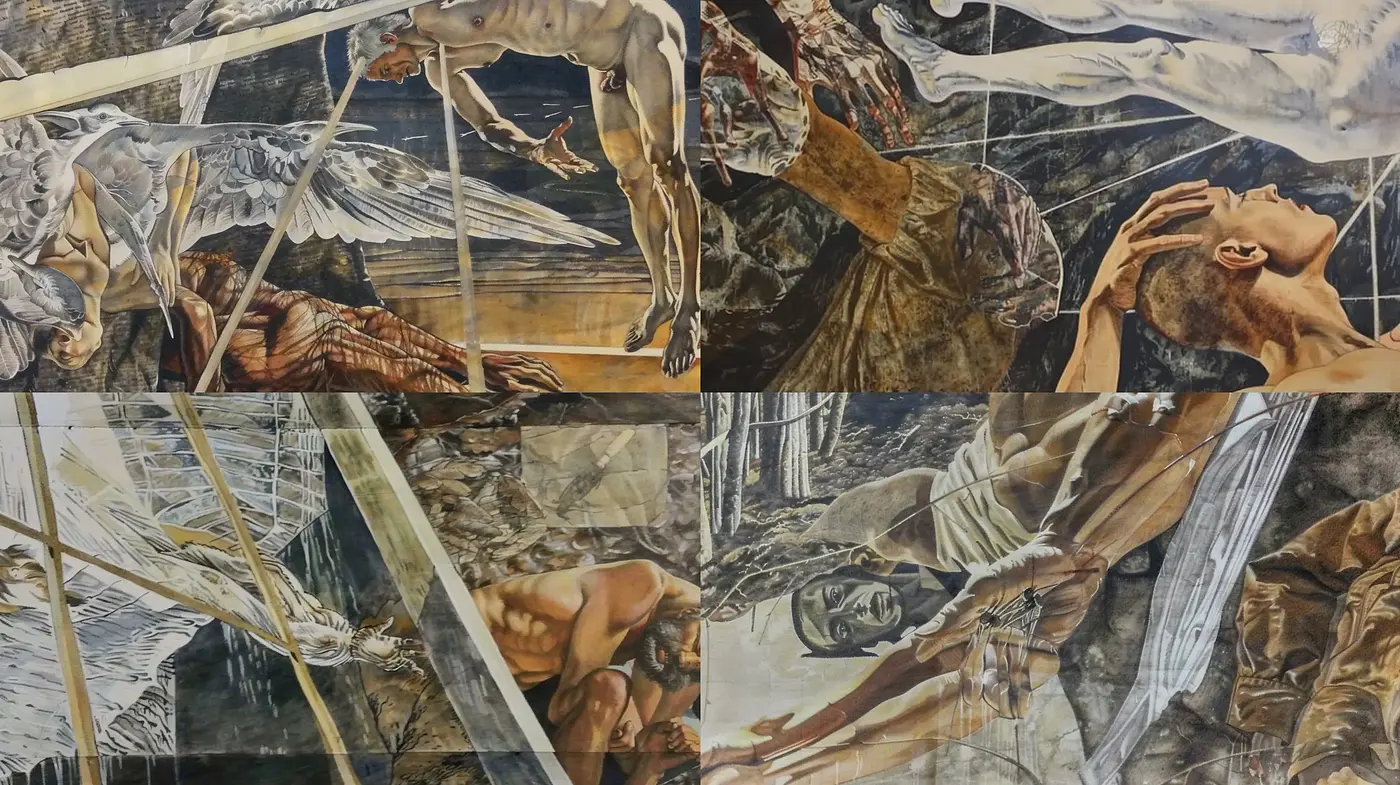 Mythical Tapestry of Time: An Evocative Fusion of Renaissance and Surrealism - Midjourney sref style