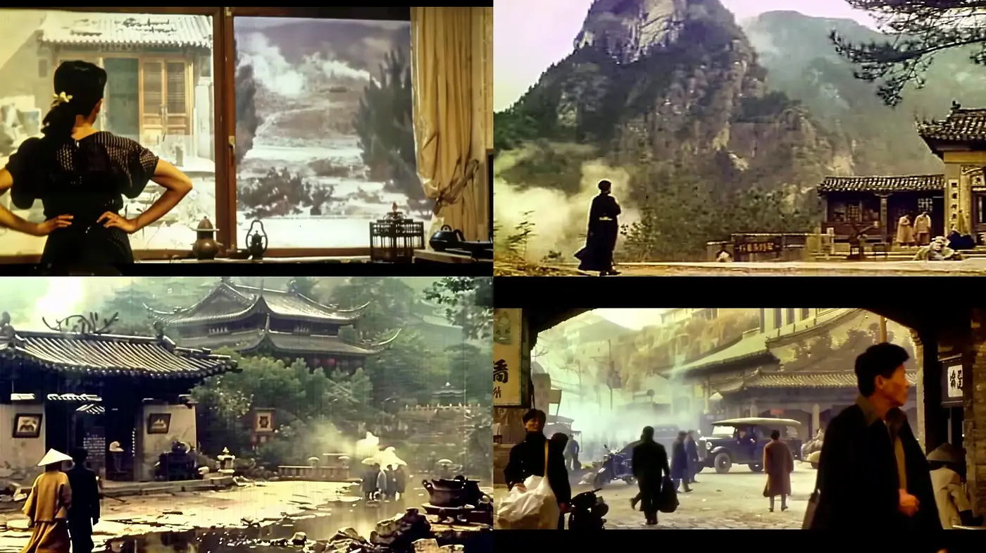 Timeless Sepia Scenes: A Fusion of Traditional Eastern Motifs and Cinematic Nostalgia - Midjourney sref style