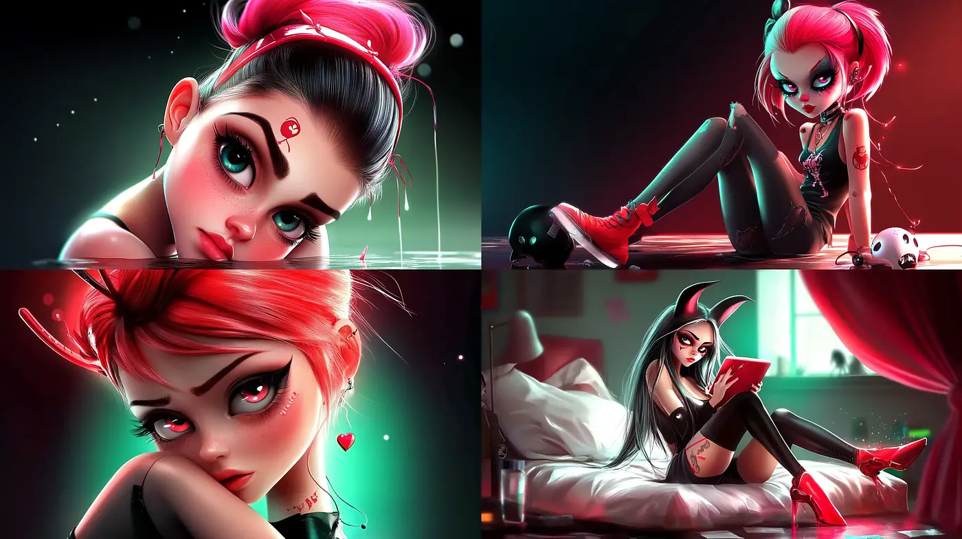 Luminous Neo-Pop Artistry with Manga Influences - Midjourney sref style