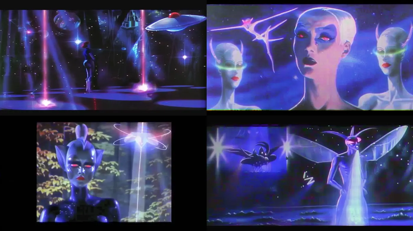 Futuristic Synthwave Elegance: A Neon-lit Dance of Digital Fantasy - Midjourney sref style