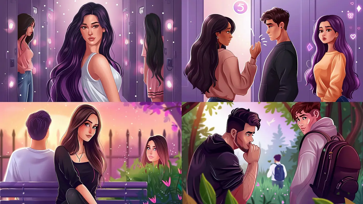 Twilight Glow of Stylized Romance: A Harmonious Blend of Warm Hues and Nostalgic Illustration - Midjourney sref style