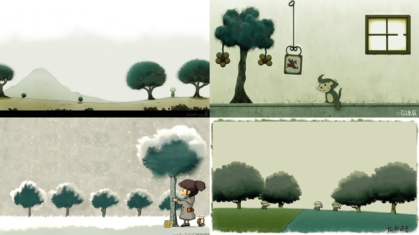 Whimsical Watercolor Wanderings: A Consistent Journey Through Subtle Hues and Dreamlike Vibes - Midjourney sref style