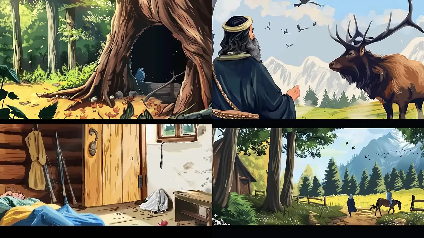 Enchanted Forest Sojourn: A Consistent Homage to Digital Storybook Illustration - Midjourney sref style