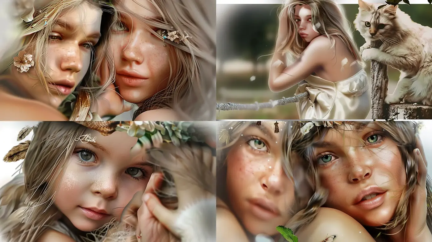 Ethereal Serenity: A Dreamlike Vision of Pastoral Elegance - Midjourney sref style