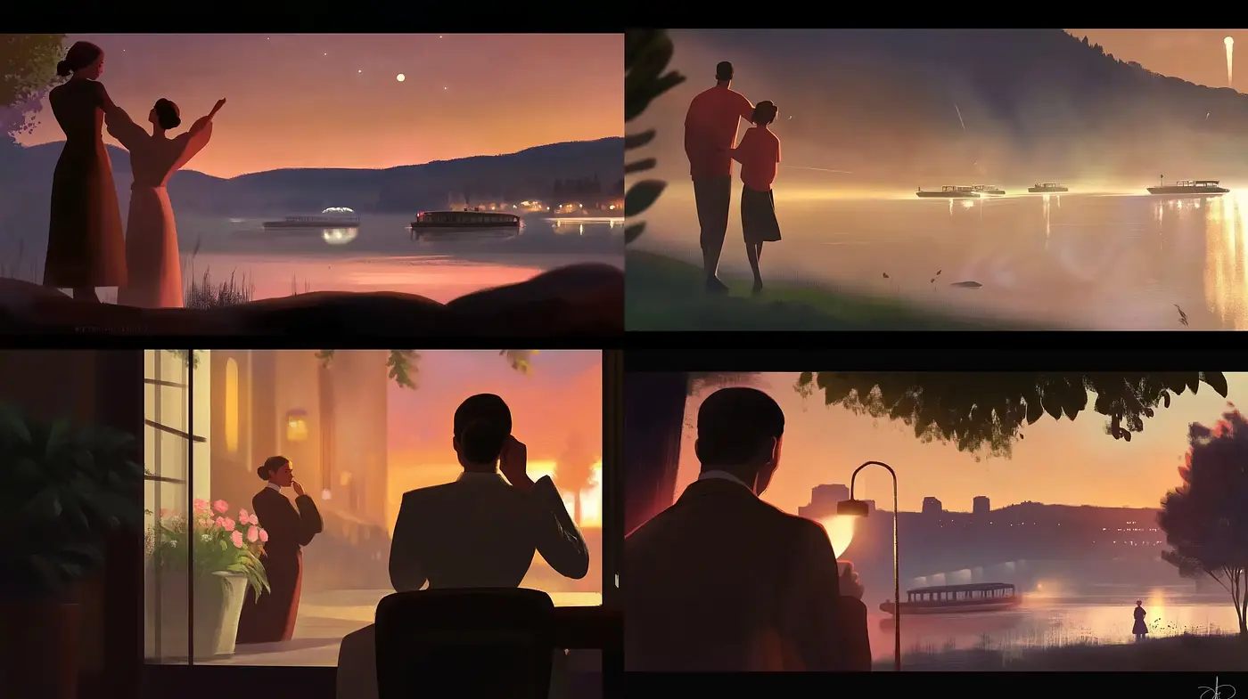 Twilight Ambiance in Stylized Serenity - Midjourney sref style