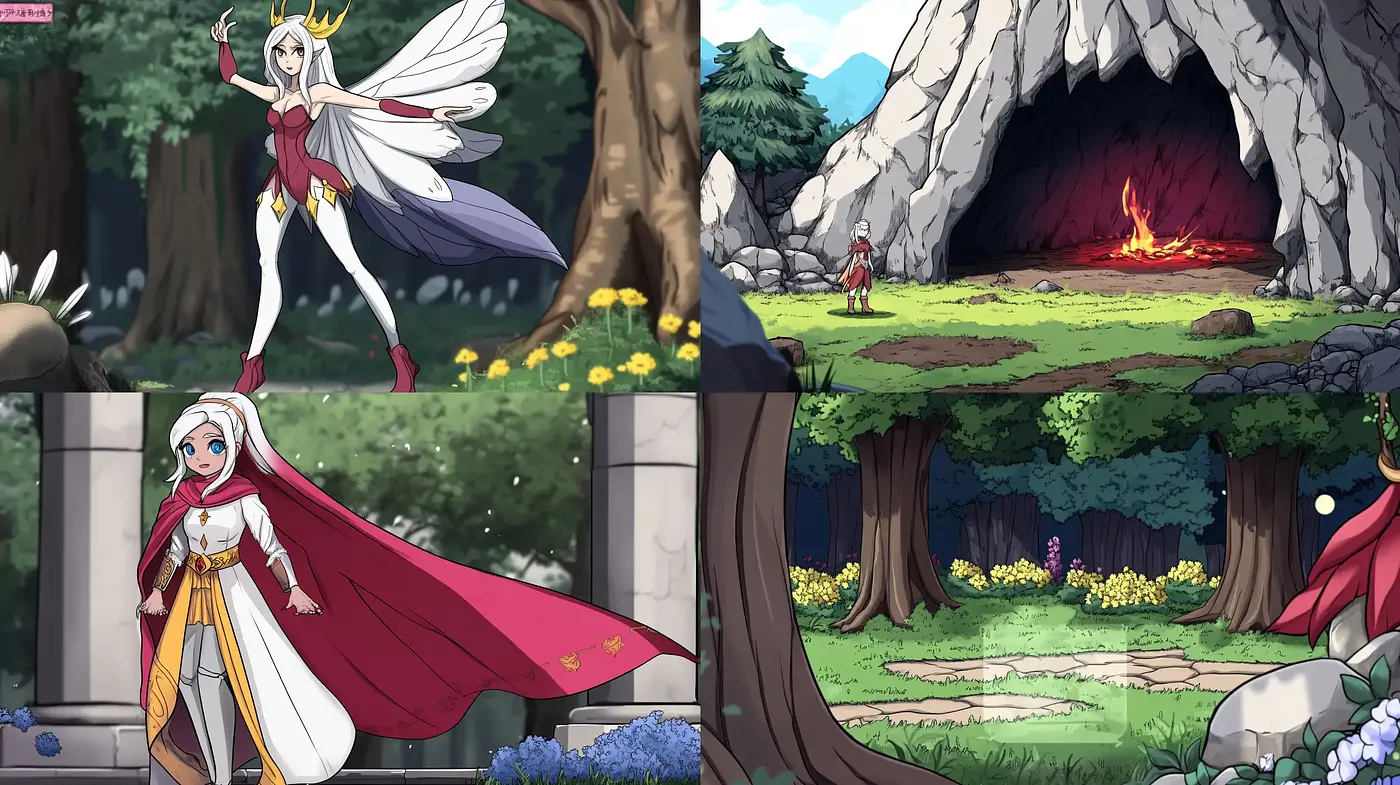 Enchanted Fantasy Realm with Vibrant Anime Essence - Midjourney sref style