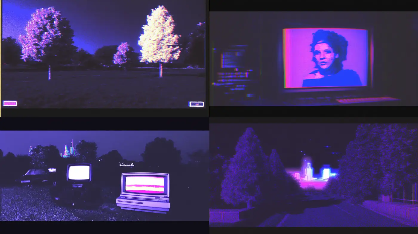 Synthetic Nostalgia: Vivid Synthwave Echoes - Midjourney sref style