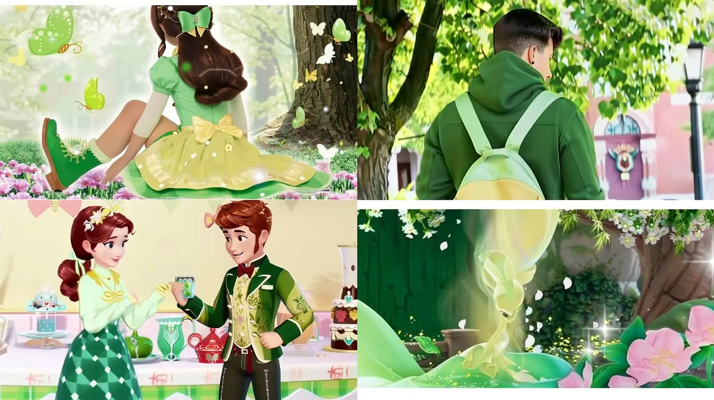 Enchanted Springtime Serenity in Idyllic Cartoon Panache - Midjourney sref style