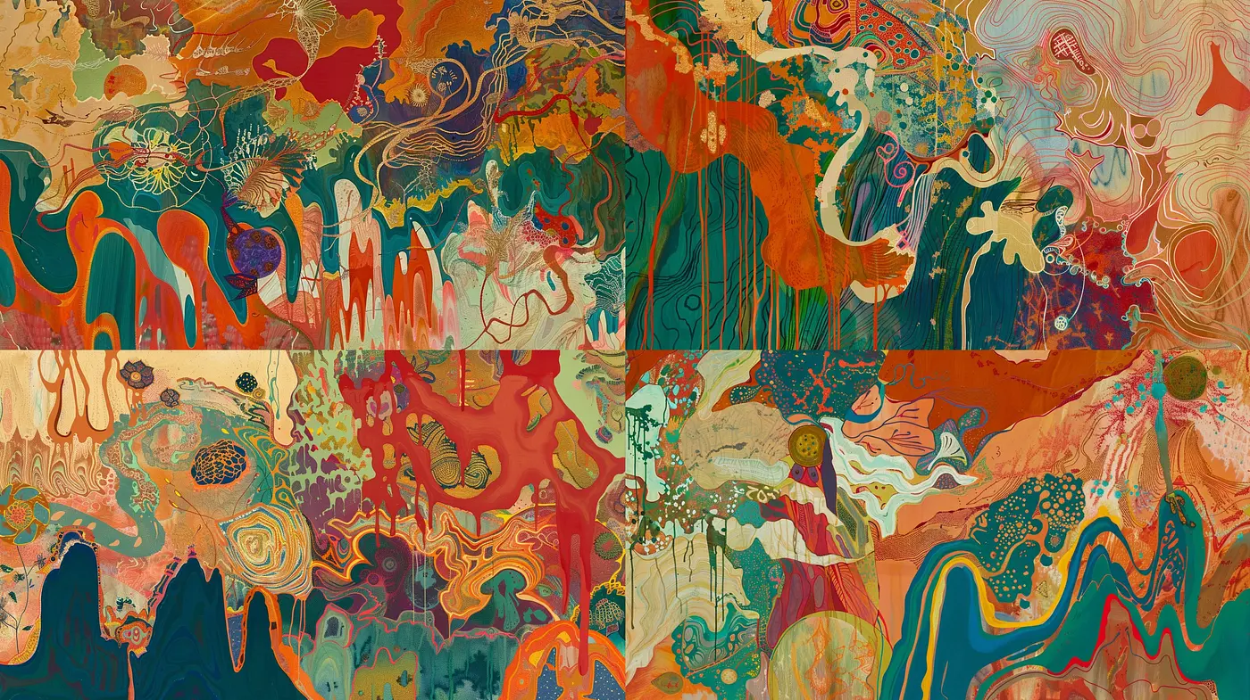 Ethereal Dreamscape: A Synthesis of Organic Forms and Surreal Textures - Midjourney sref style
