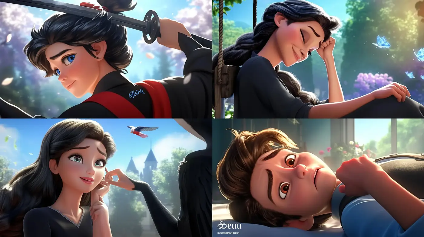 Luminous and Detailed Animation-Inspired Portrait Style - Midjourney sref style