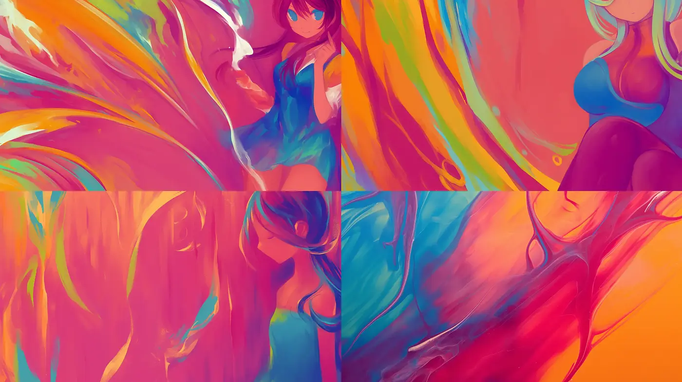 Vibrant Swirls of Dreamlike Chromatism - Midjourney sref style