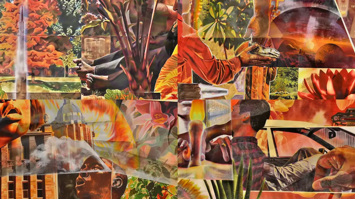 Vividly Expressive Collage with a Vintage Touch - Midjourney sref style