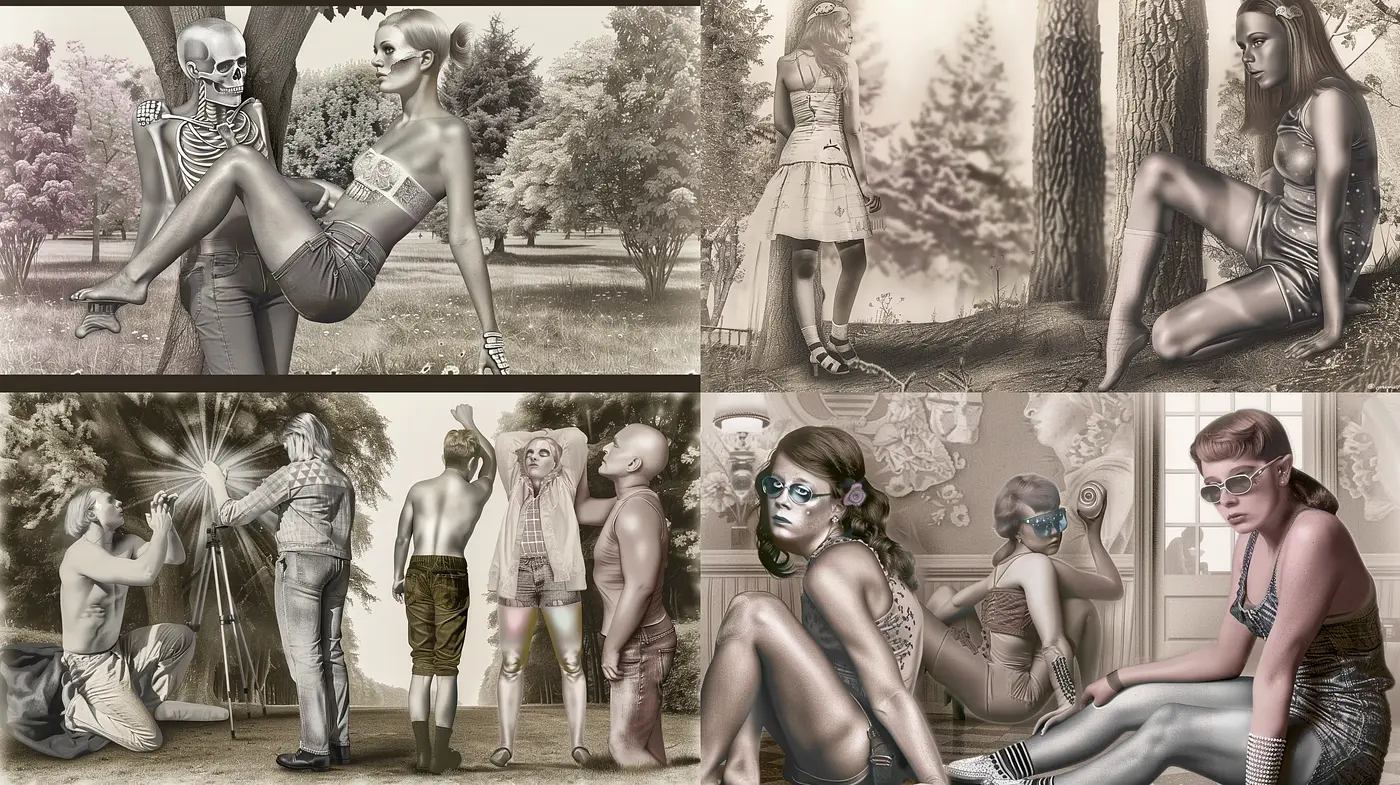 Sepia-toned Surrealism with a Retro-Futuristic Twist - Midjourney sref style