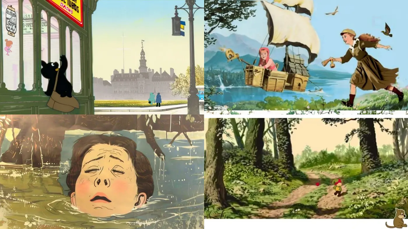 Whimsical Pastoral Scenes with an Animated Essence and Watercolor-like Quality - Midjourney sref style